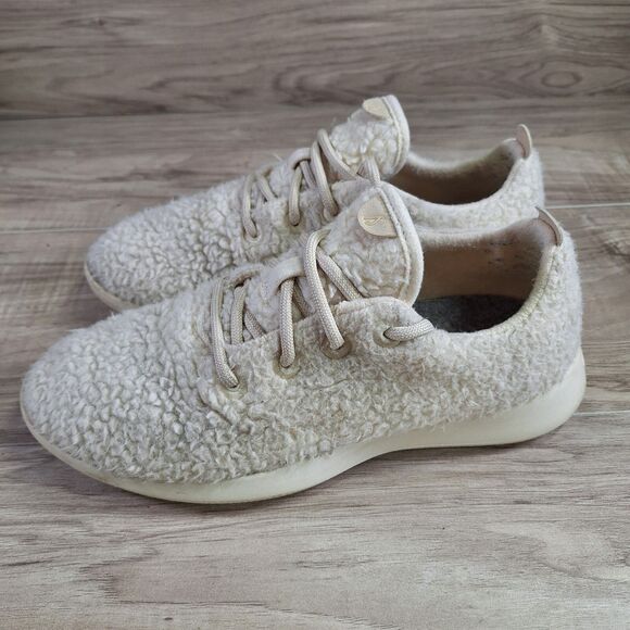 Allbirds Wool Runners Fluffs Shoes White Athletic Lace Up Sneakers Women's Sz 9 - Picture 2 of 11